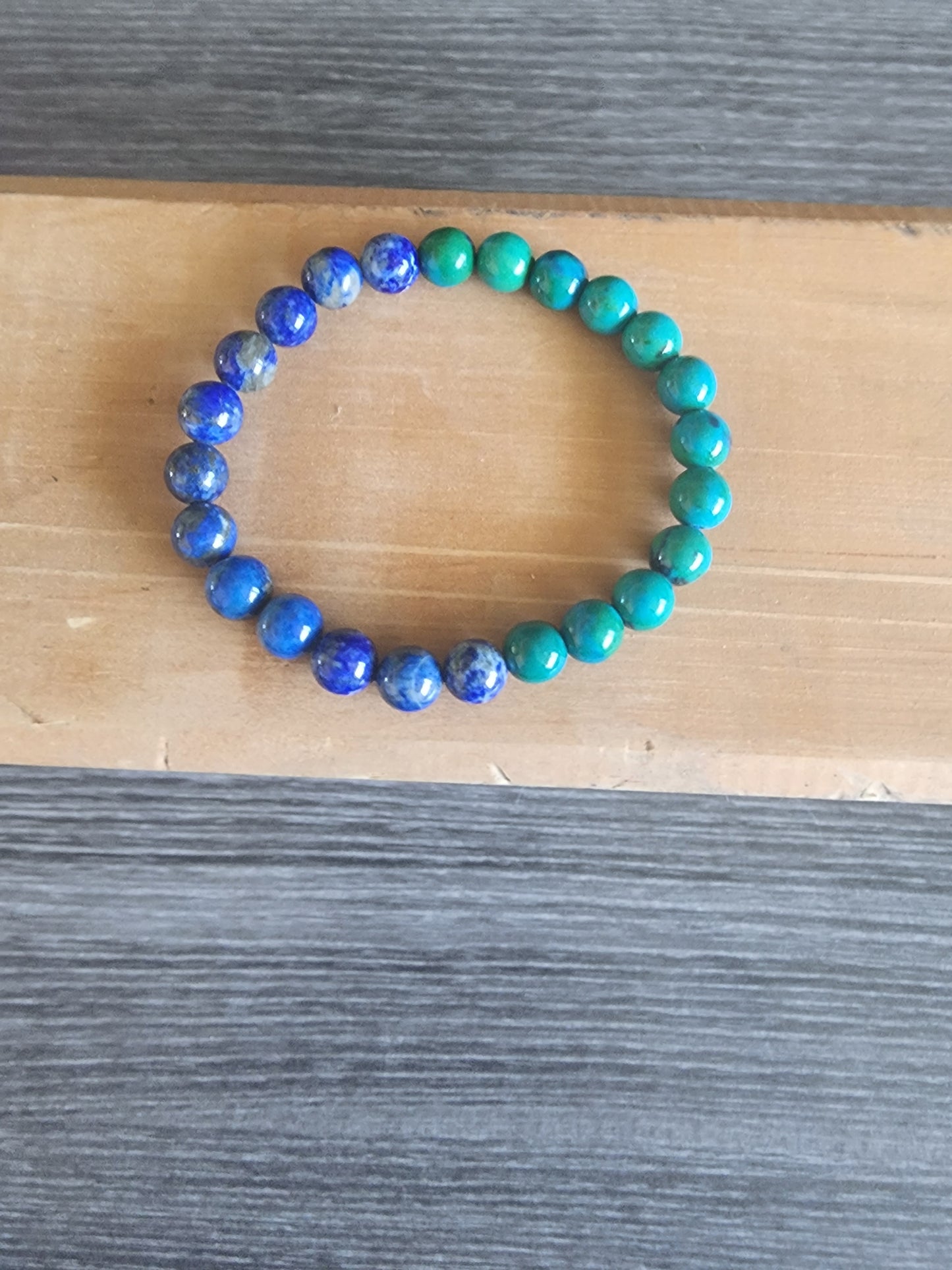 Lapis Lazuli & Chrysocolla Bracelet 8mm