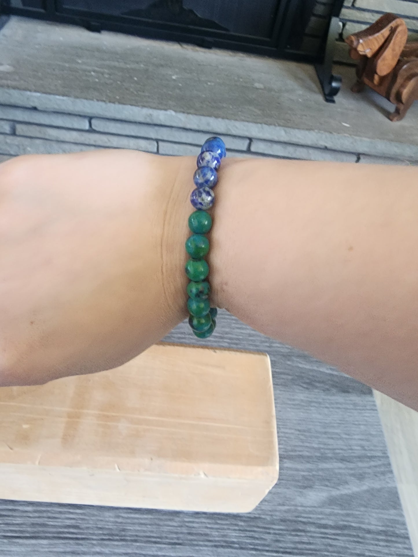 Lapis Lazuli & Chrysocolla Bracelet 8mm
