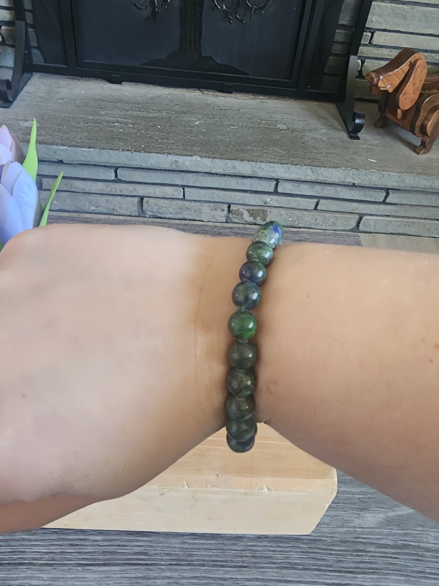 Malachite and Azurite Bracelet 8mm