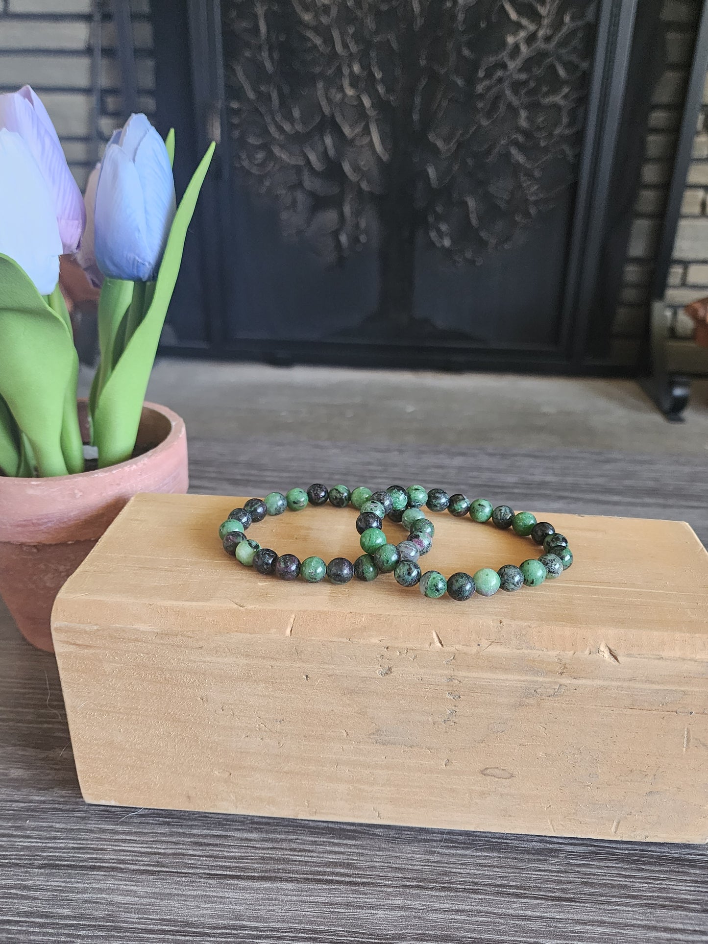 Ruby Zoisite Bracelet 8mm