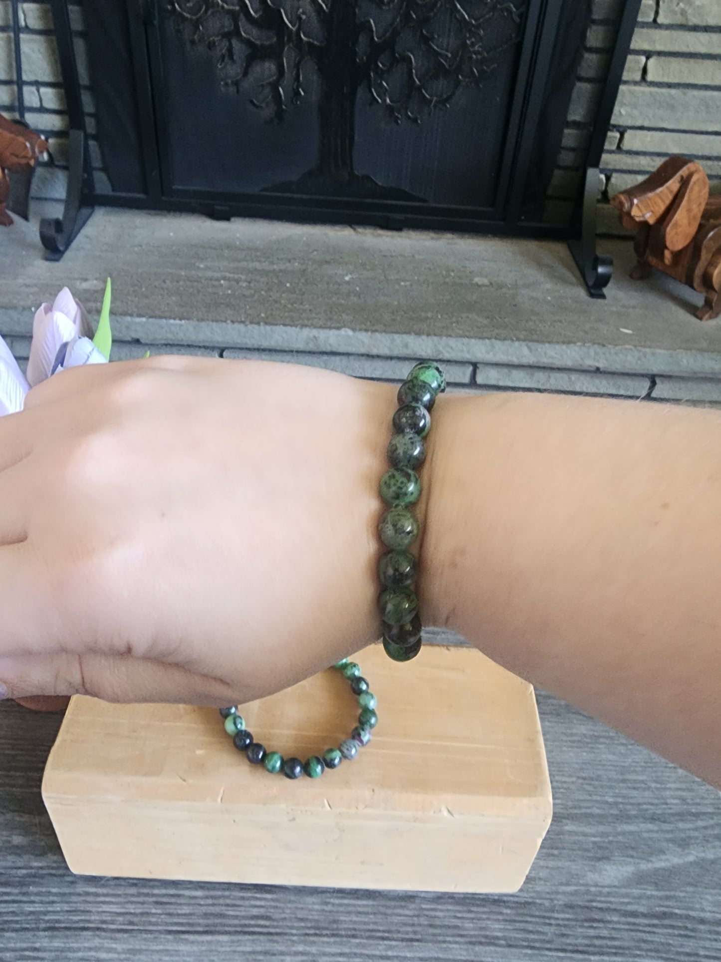 Ruby Zoisite Bracelet 8mm