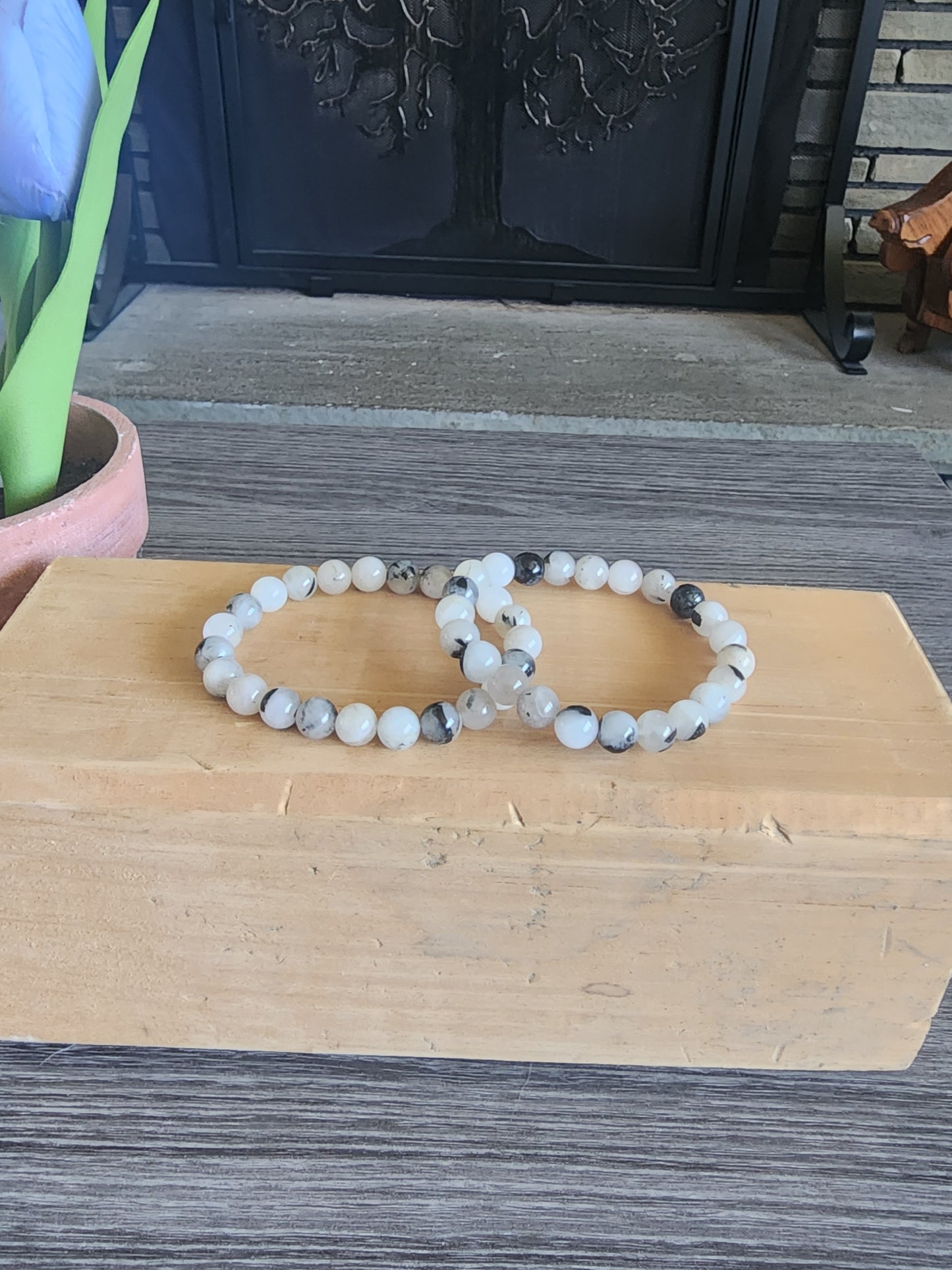 Tourmalated Quartz Bracelet 8mm