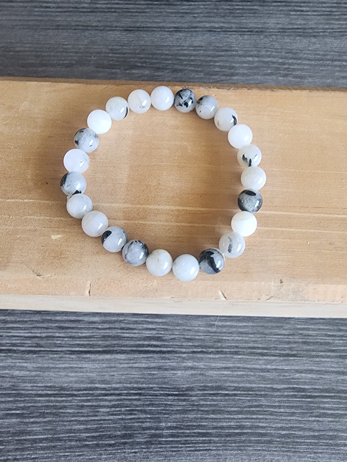 Tourmalated Quartz Bracelet 8mm