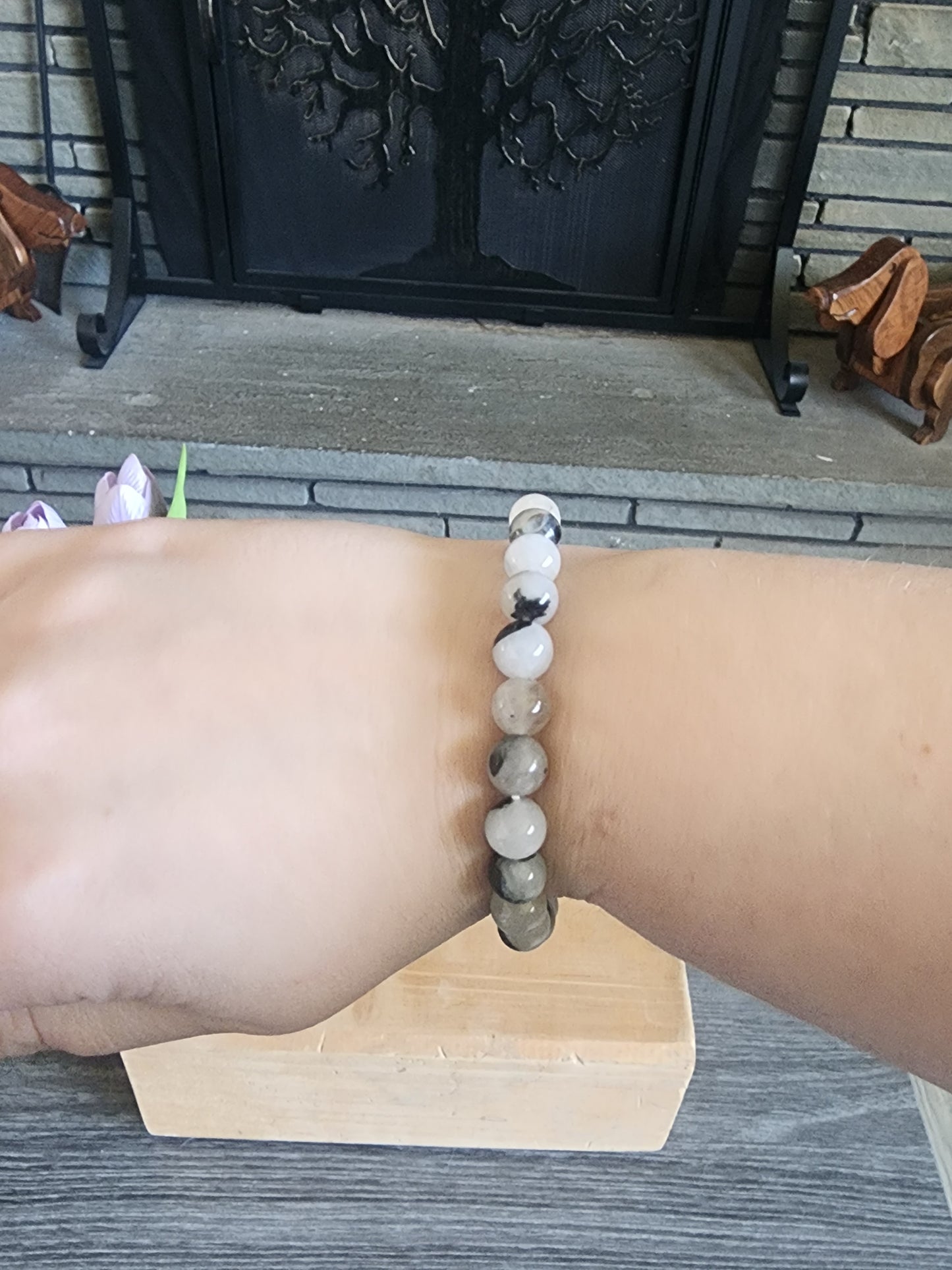Tourmalated Quartz Bracelet 8mm