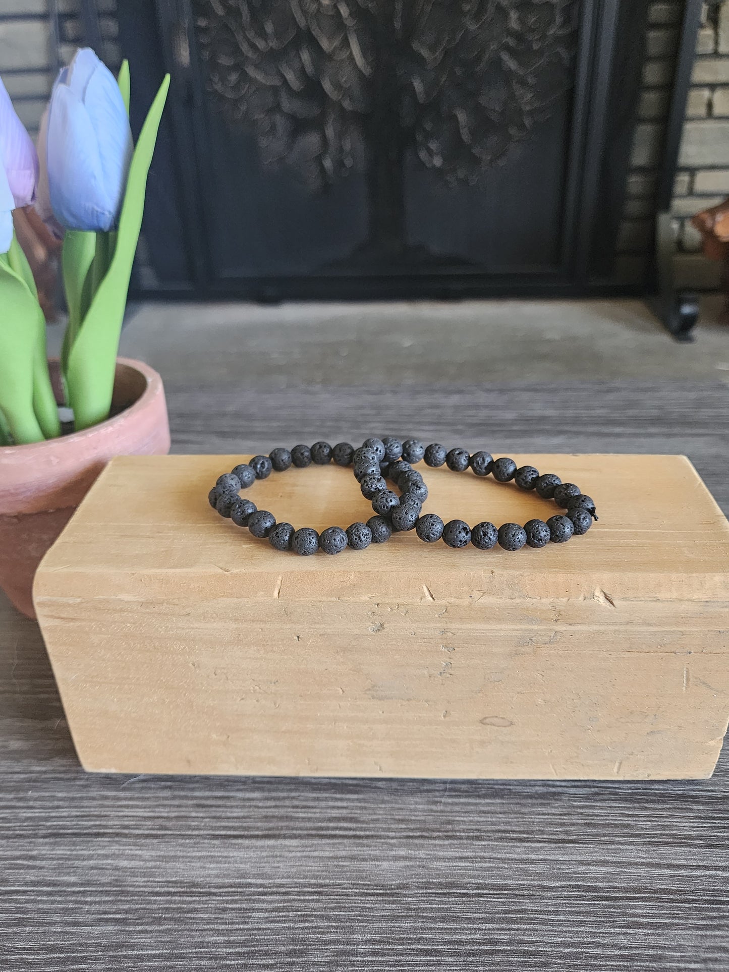 Lava Stone Bracelet 8mm