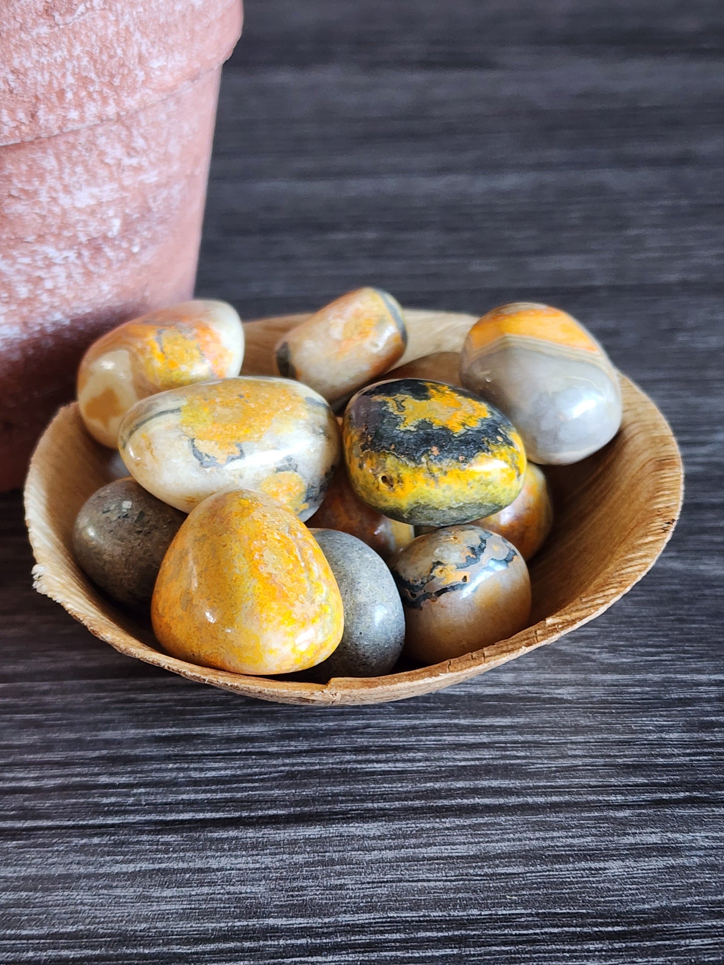 AAA Tumbled Bumblebee Jasper