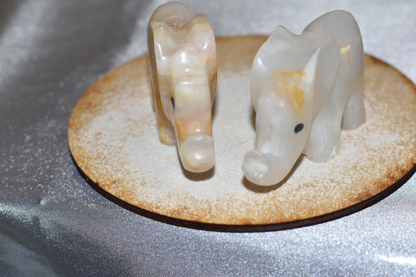 Milky Quartz Elephant Carving