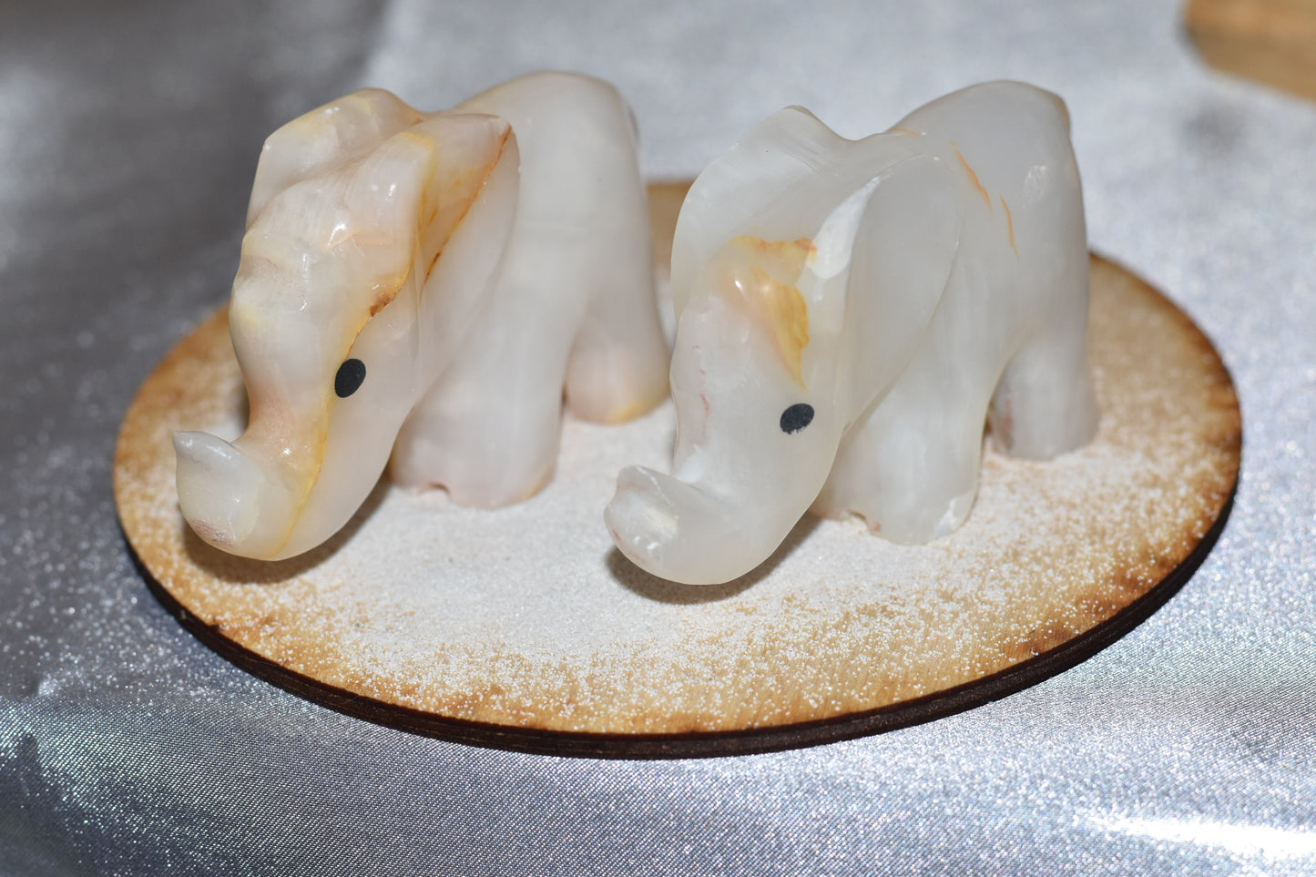 Milky Quartz Elephant Carving