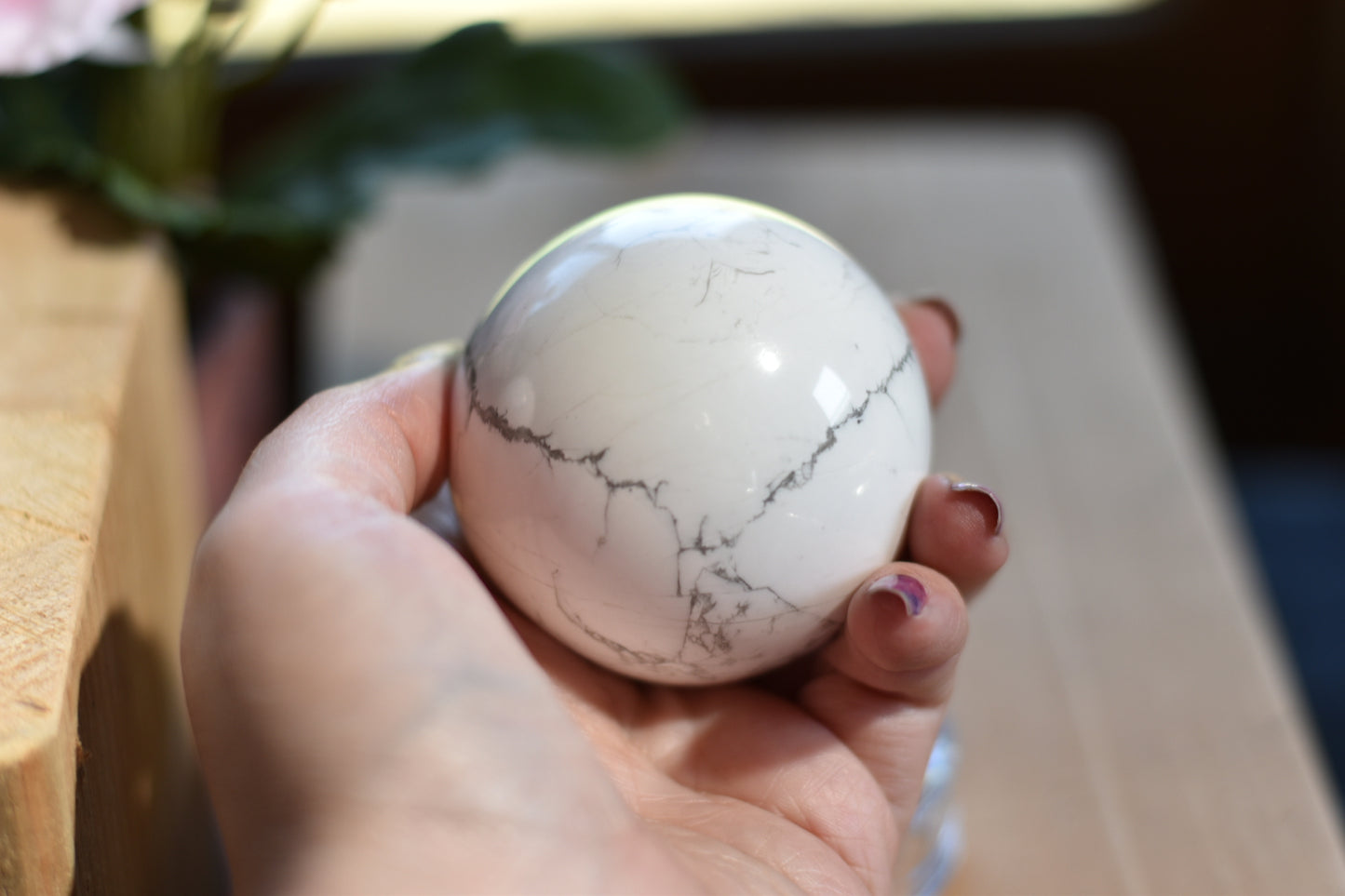 Howlite 48mm Sphere