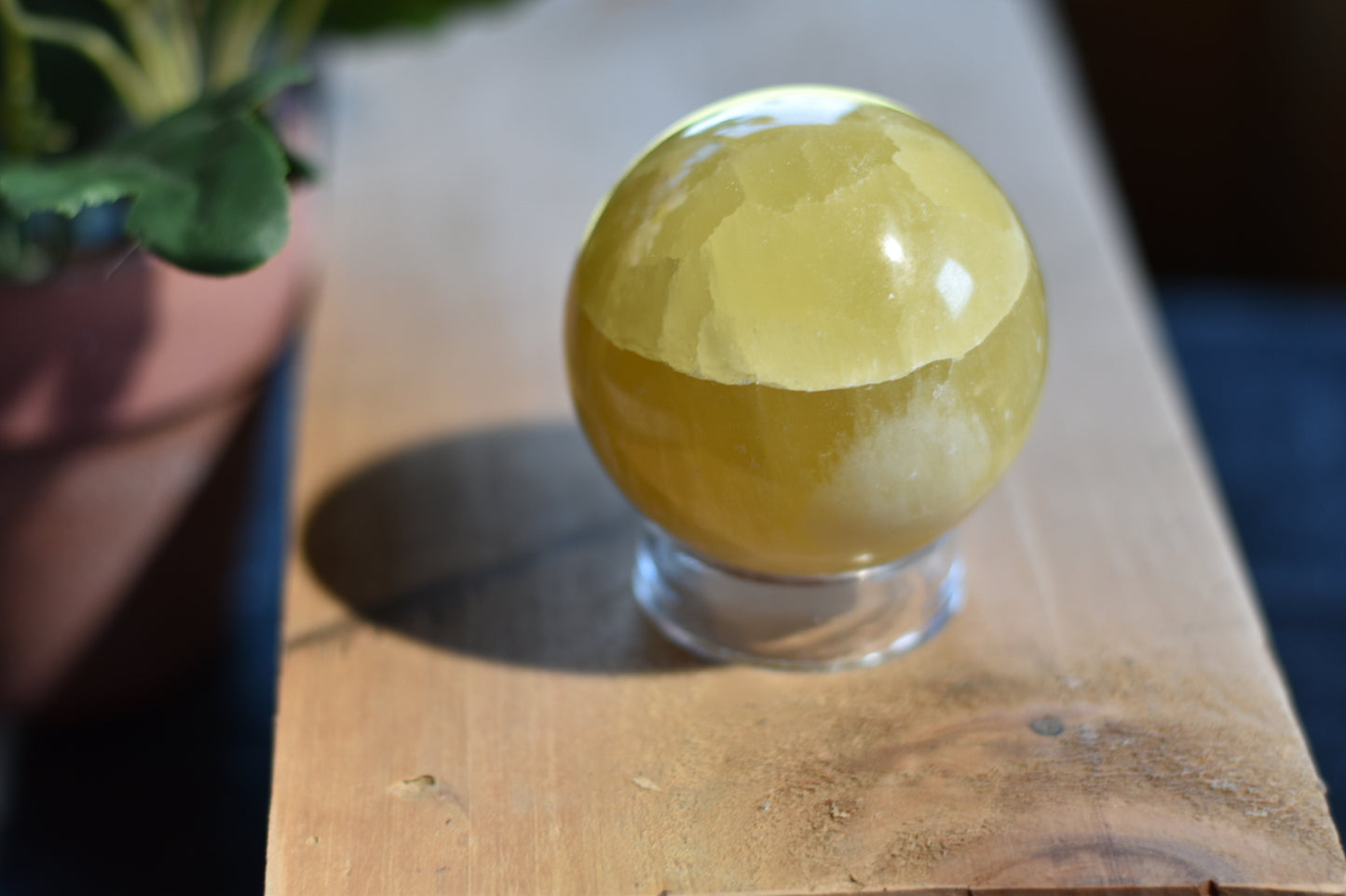 Lemon Calcite 55mm Sphere