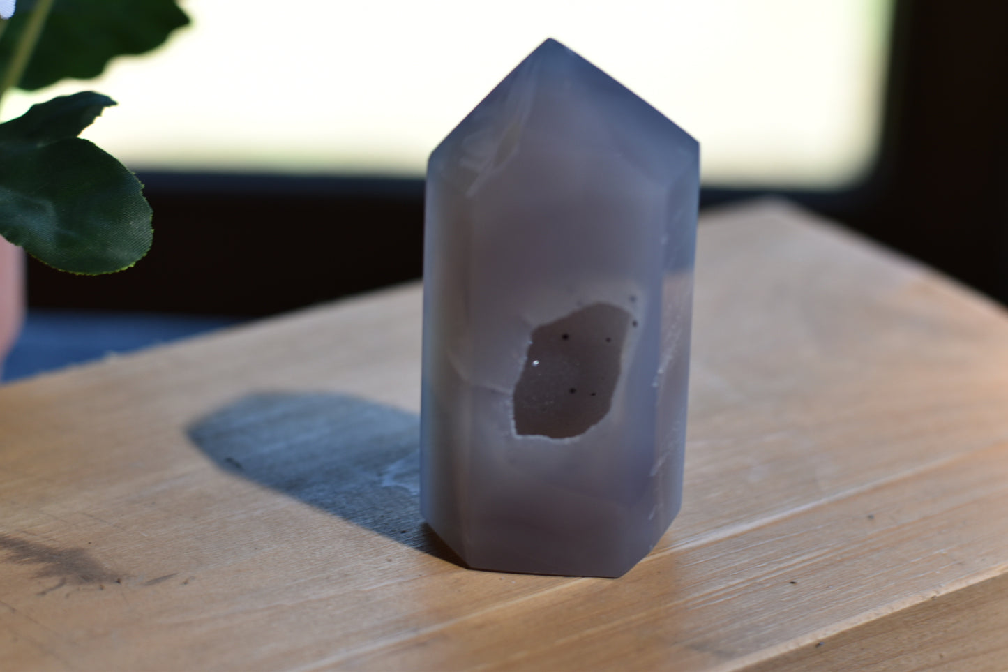 Blue Agate Tower with Druzy