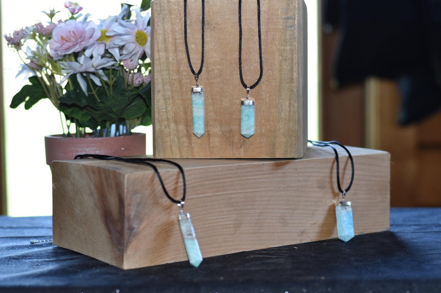 Caribbean Blue Calcite Necklace