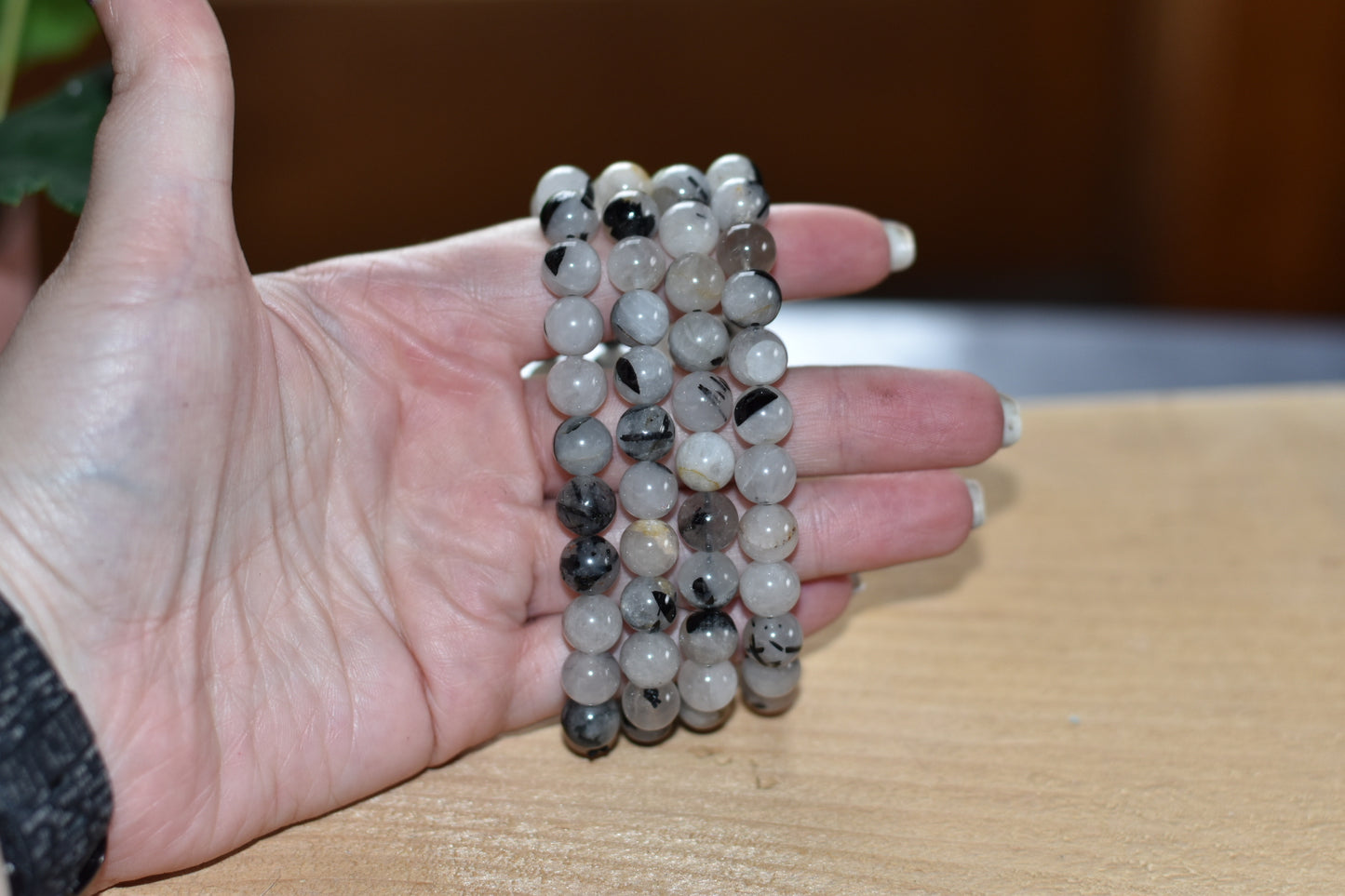 Tourmalated Quartz Bracelet 8mm