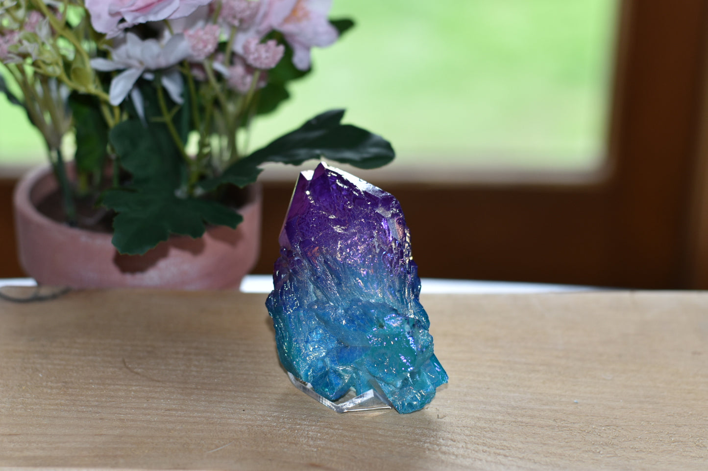 Blue and Purple Aqua Amethyst Points