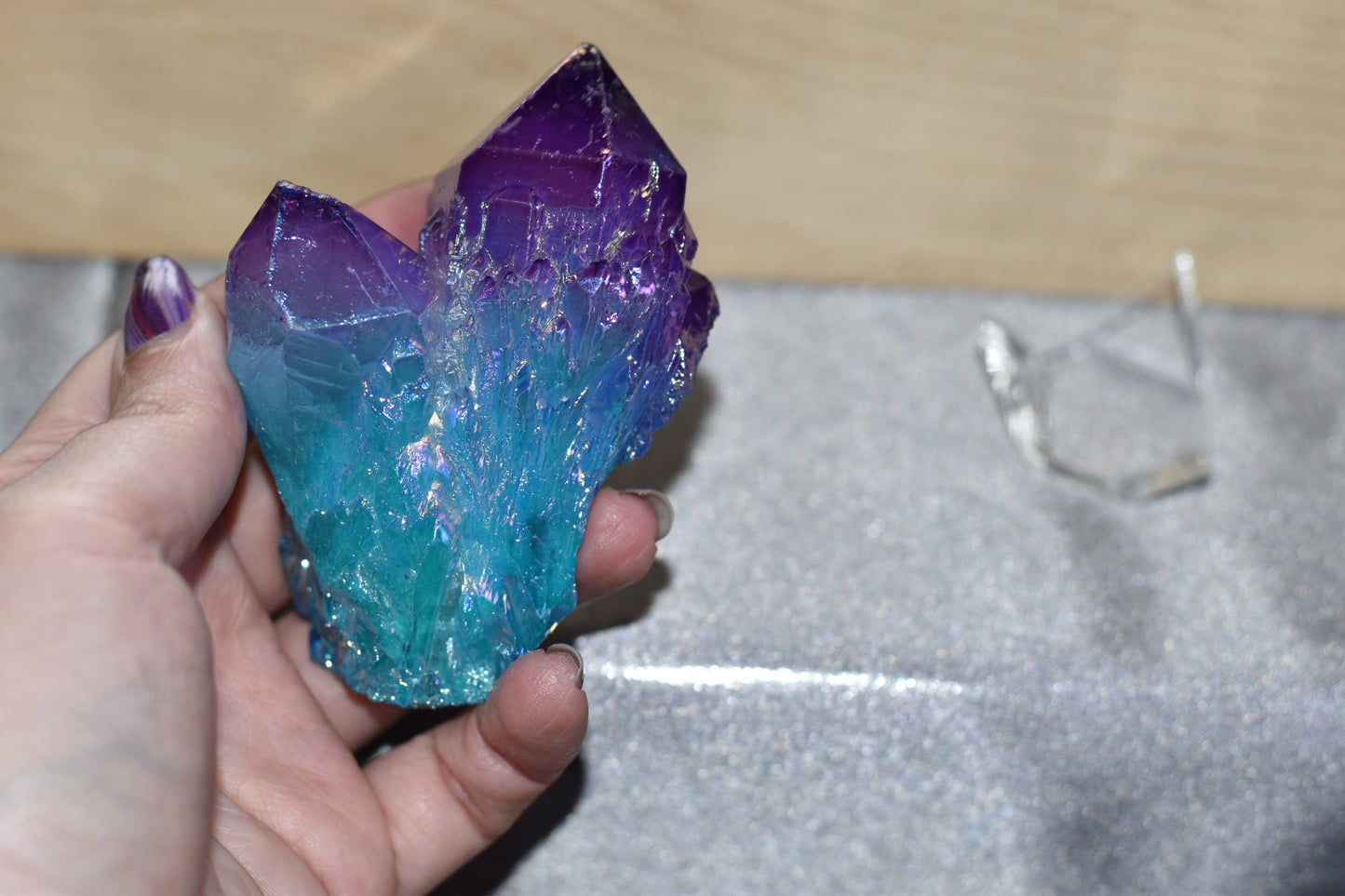 Blue and Purple Aqua Amethyst Points