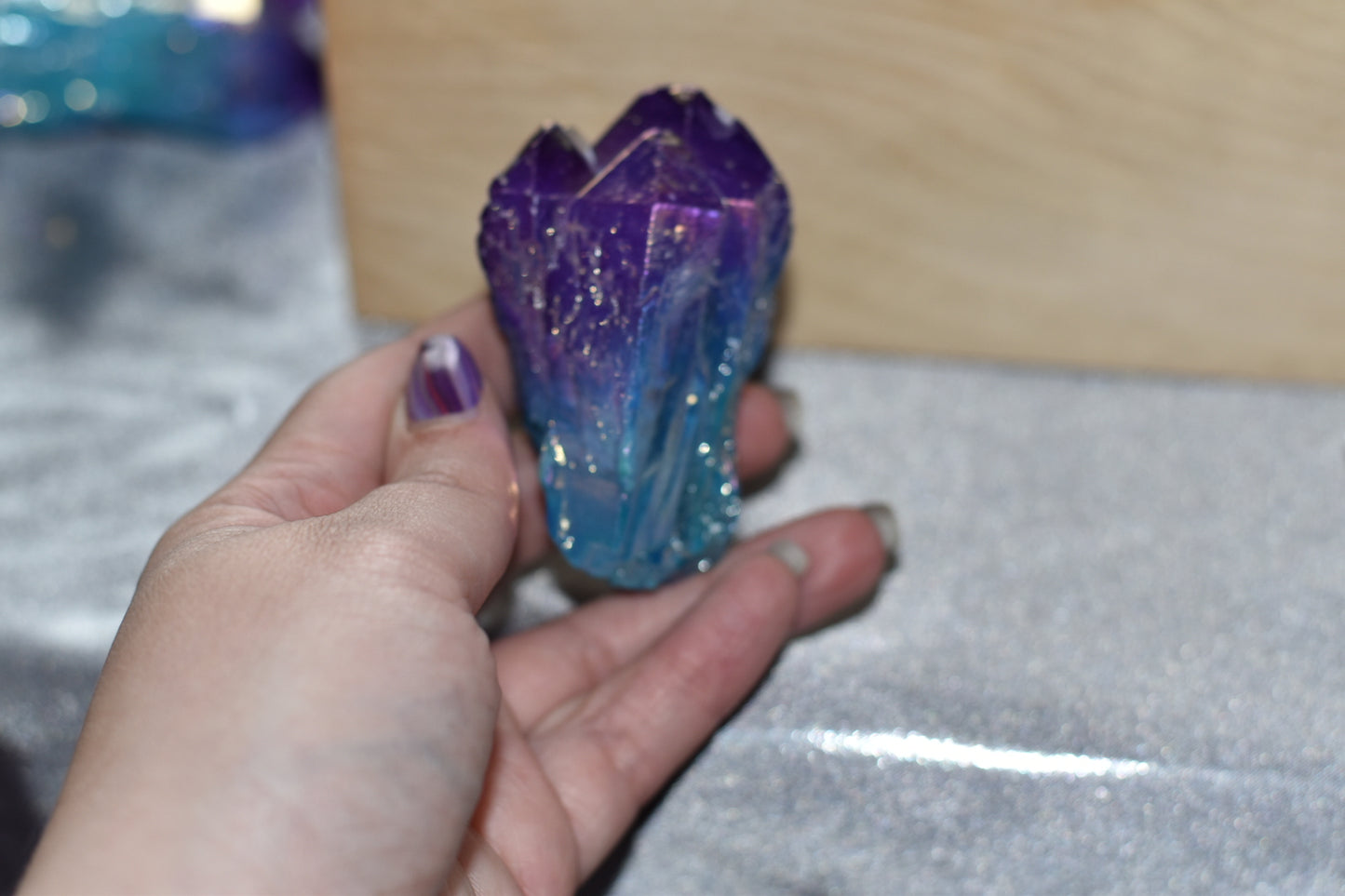 Blue and Purple Aqua Amethyst Points
