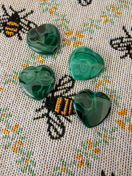 Malachite - Mini Hearts