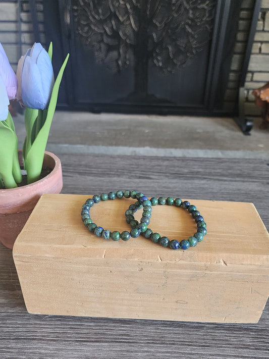 Malachite and Azurite Bracelet 8mm