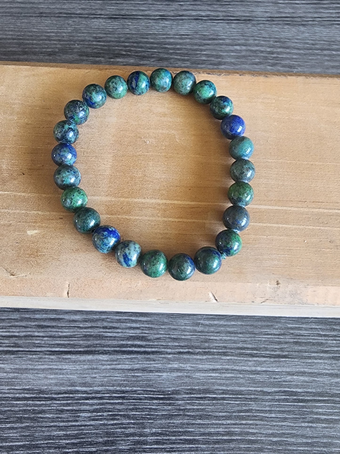 Malachite and Azurite Bracelet 8mm