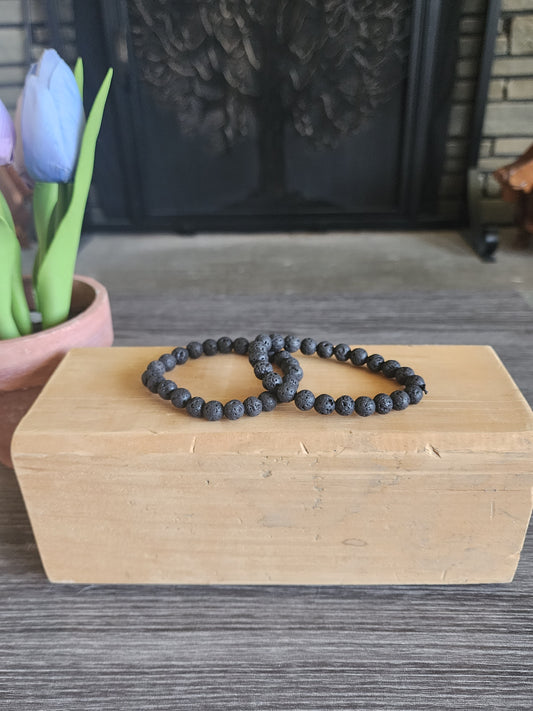 Lava Stone Bracelet 8mm