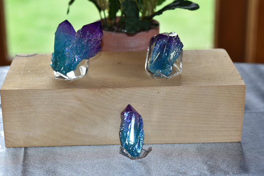 Blue and Purple Aqua Amethyst Points